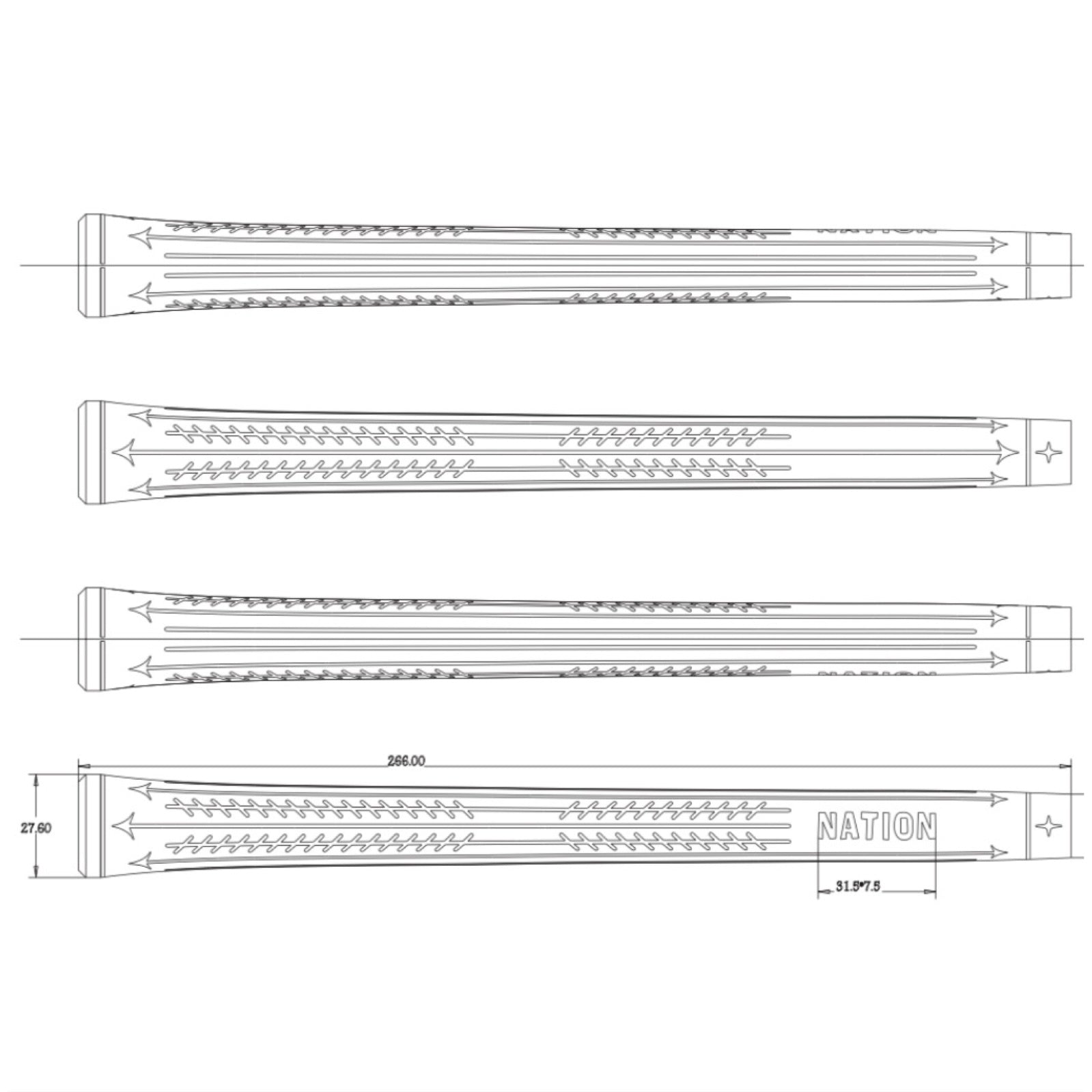 The Perfecto Cord-Tac Golf Grip (White)